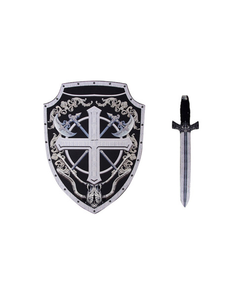 Kids Children Fantasy Skeleton Kight 4Pcs Fullset Outfit Halloween Costume