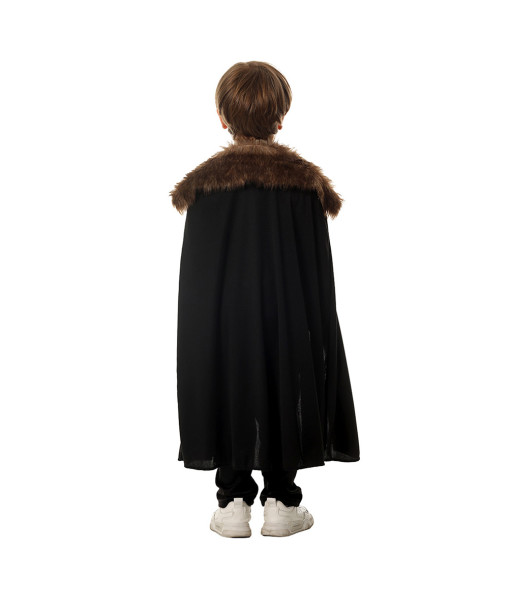 Kids Children Fantasy Skeleton Kight 4Pcs Fullset Outfit Halloween Costume