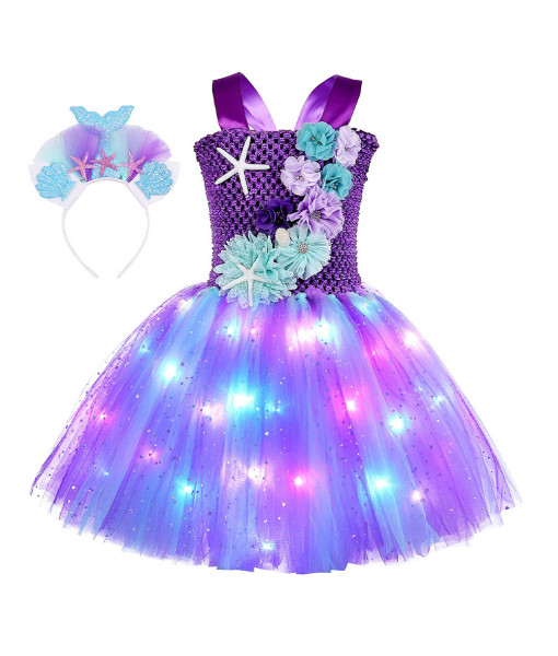 Mermaid Led Light Tutu Skirt Fairytale Halloween Costume