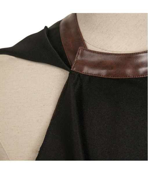 Adult Black Robe Top Ranger Fantasy Halloween Costume