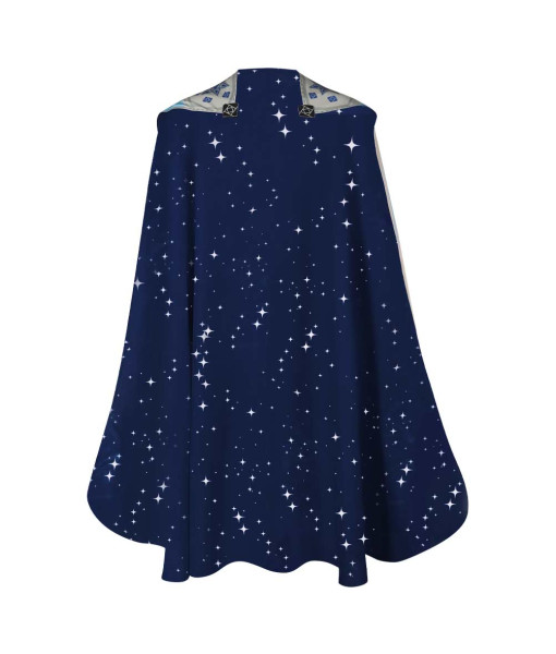 Men Medieval Fantasy Royal Starry Sky Lining Prince Cloak Halloween Costume
