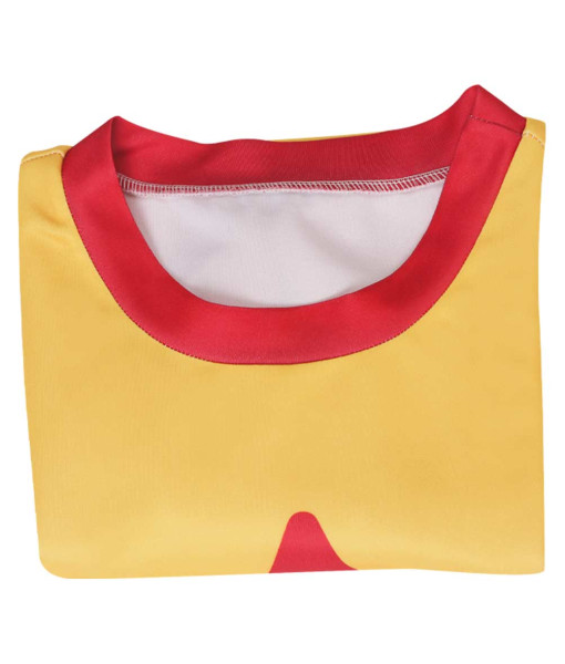 Men Yellow Red Star Shirt Casual Outfit