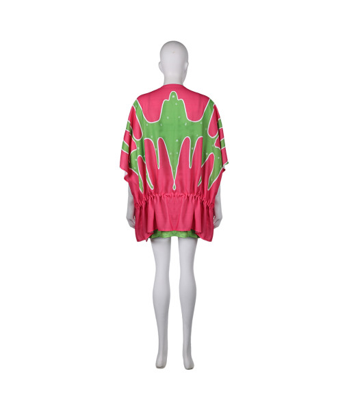 1970s Rockstar Retro Purple Green Outfit Women Halloween Costume