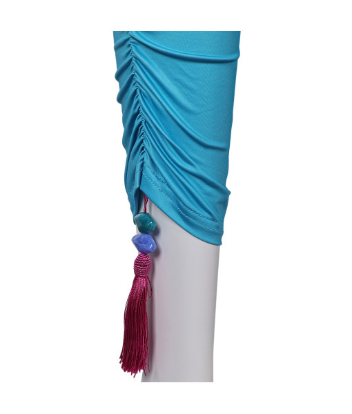 1970s Rockstar Blue Orange Suit Outfit Halloween Costume