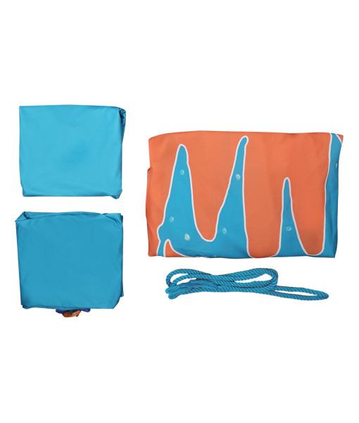 1970s Rockstar Blue Orange Suit Outfit Halloween Costume