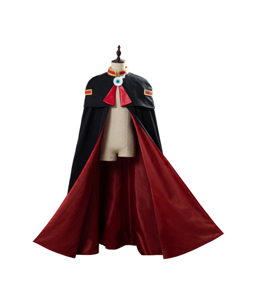 Adult Black Cloak Golden Stand Collar Halloween Costume