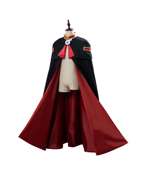 Adult Black Cloak Golden Stand Collar Halloween Costume