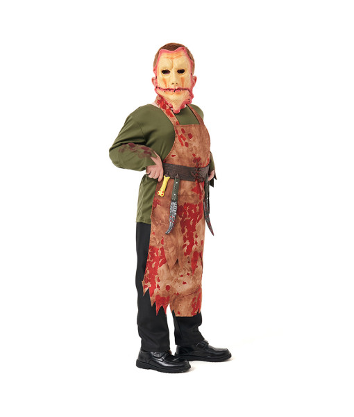 Kids Children Bloody Butcher Horror Halloween Costume