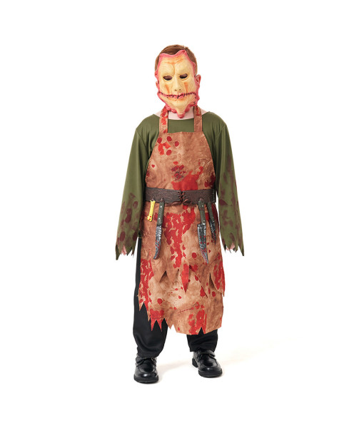 Kids Children Bloody Butcher Horror Halloween Costume