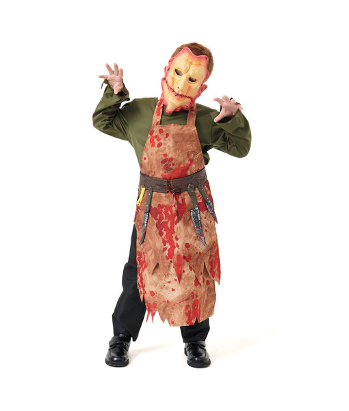 Kids Children Bloody Butcher Horror Halloween Costume