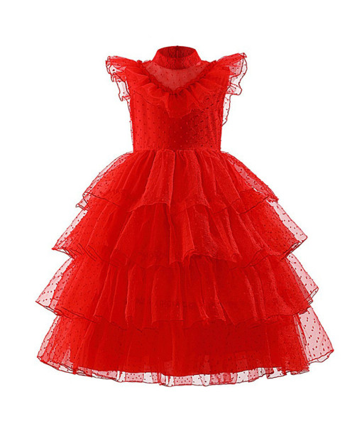 Kids Children Girl Red Wedding Dress 80s Horror Halloween Costume