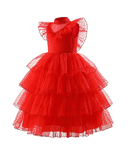 Kids Children Girl Red Wedding Dress 80s Horror Halloween Costume