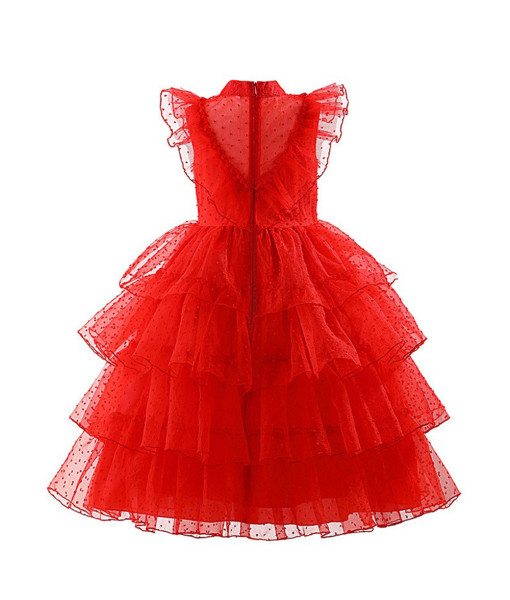 Kids Children Girl Red Wedding Dress 80s Horror Halloween Costume