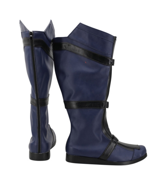 Men Dark Leather Boots Halloween Costume Accessories