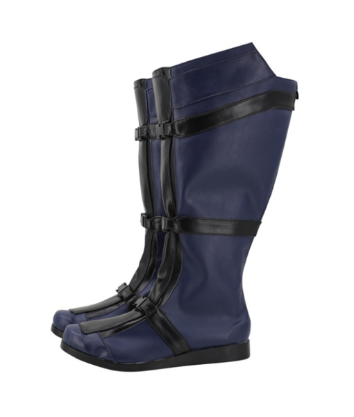 Men Dark Leather Boots Halloween Costume Accessories