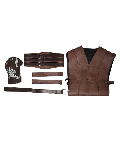 Men Rome Vest with Shoulder Pauldrons Fullset Amor Gladiators Halloween Costume