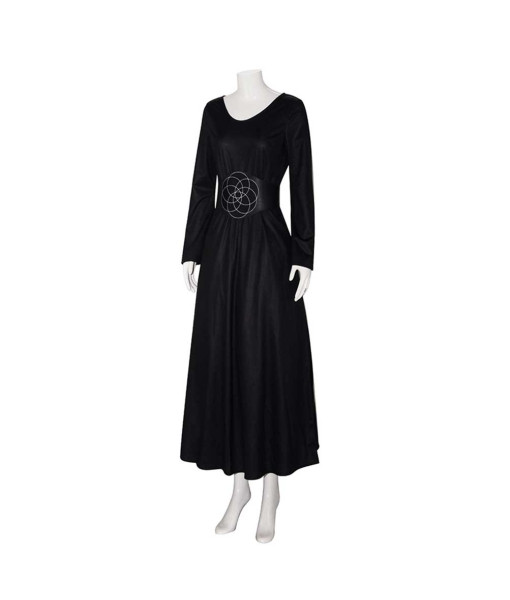 Women Black Gothic Long Dress with Corset Halloween Costume