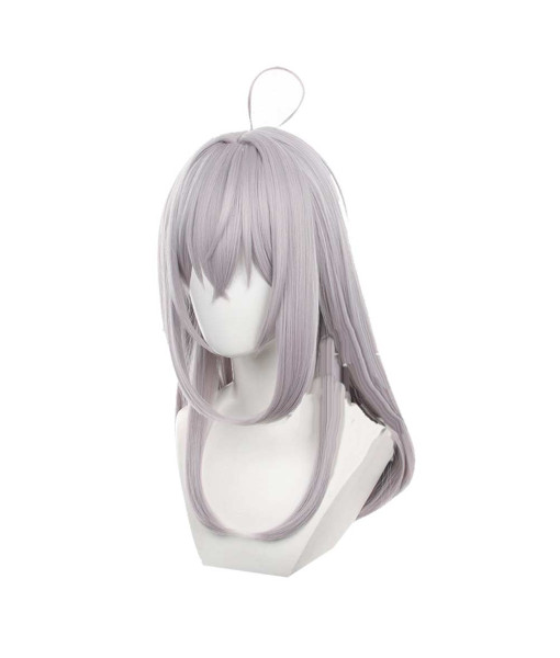 Women Silver Long Hair Wig Halloween Costume Accessories