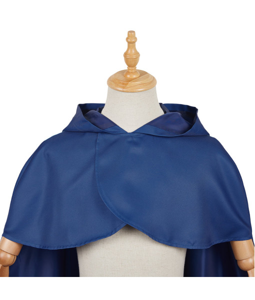 Blue Cape with Mark Fantasy Game Halloween Costume