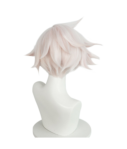 White Short Hair with Pink Lining Halloween Costume Accessories