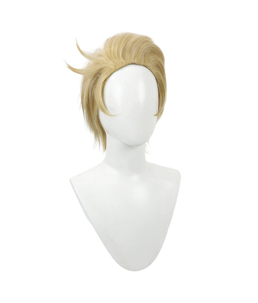 Men Golden Short Hair Wig Halloween Costume Accessories