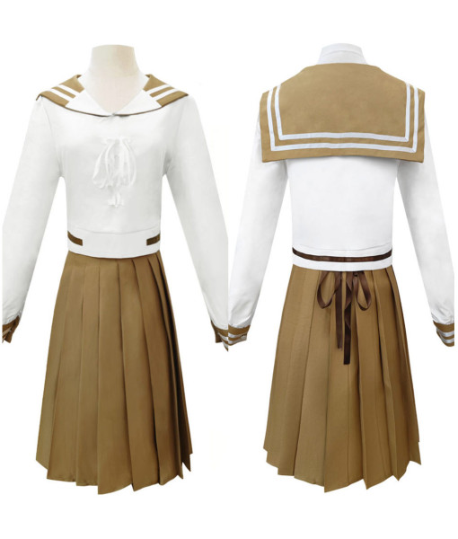 Women khaki Long Skirt Sailor Skirt School Uniform JK Uniform Halloween Costume 
