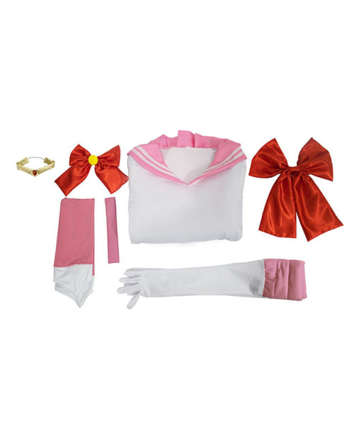Women Pink Sailor Skirt School Uniform Dress JK Uniform Halloween Costume