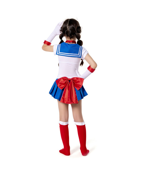 Kids Children White Sailor Suit Skirt Uniform Halloween Costume