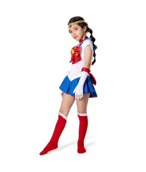 Kids Children White Sailor Suit Skirt Uniform Halloween Costume