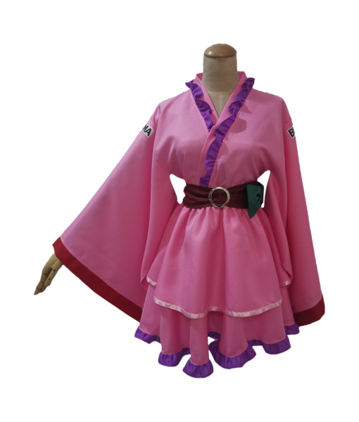 Women Pink Kimono Lolita Dress Halloween Costume