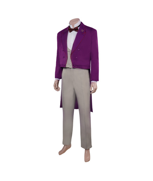 Men 1960s Purple Suit Tuxedo Pron Formal Occassion Uniform