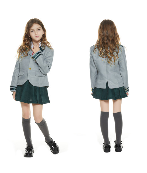Ochaco Uraraka Asui Tsuyu School Uniform Kids Size Cosplay Costume