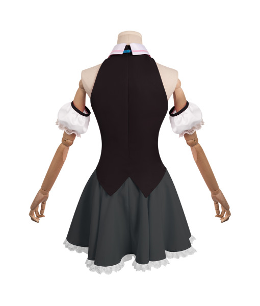 Women Black Dress Pink Linin Outfit Halloween Costume