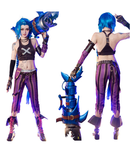 Jinx League of Legends-LoL Uniform Outfits Halloween Carnival Suit Cosplay Costume