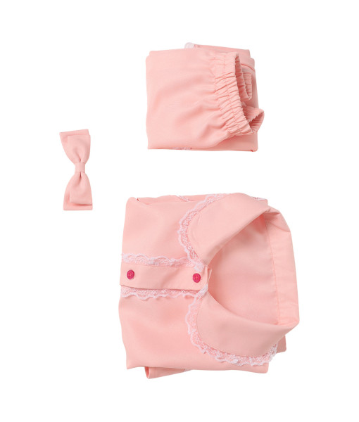 Women Pink Cute Pajamas Short Sleeve Shirt Pants 2Pcs