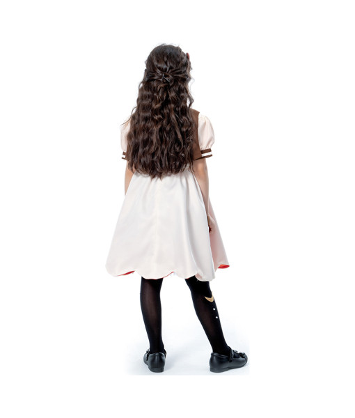 Kids Children Girl White Ghost Puff Dress Fullset Princess Dress Halloween Costume