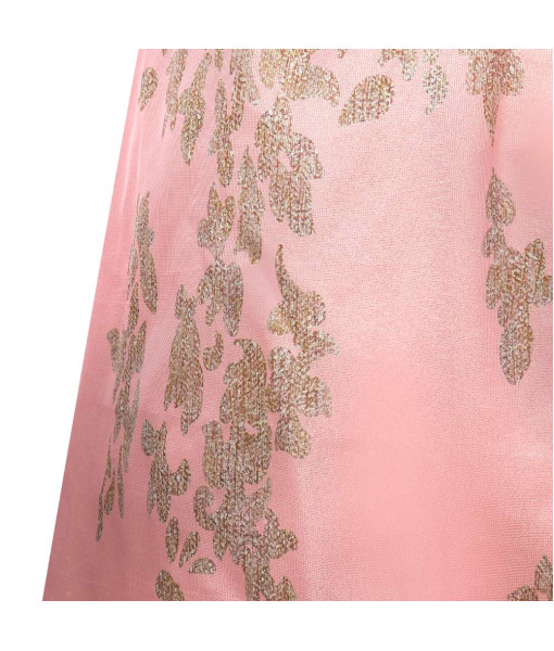Women Vintage Miss Beauty Pageant Pink Dress Halloween Stage Costume