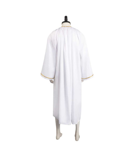 Men Holy Choir Clergy White Robe Halloween Costume