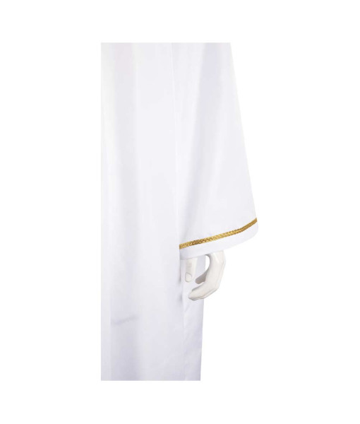 Men Holy Choir Clergy White Robe Halloween Costume