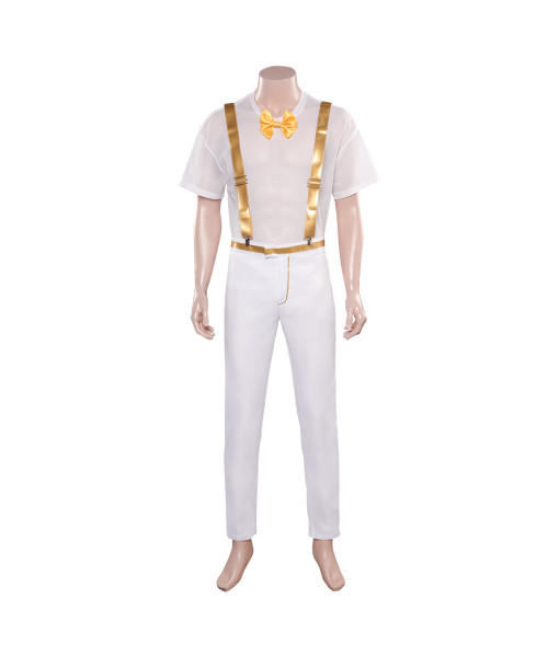 1970s Retro Disco Golden Strip Prom Suit Men Halloween Costume