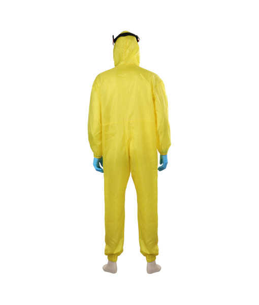 Breaking Bad Hazmat Lab Walter White Jumpsuit Costume with Half Mask Gloves