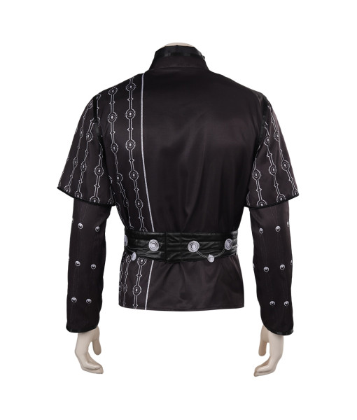 Men Medieval Fantasy Black Top Halloween Costume