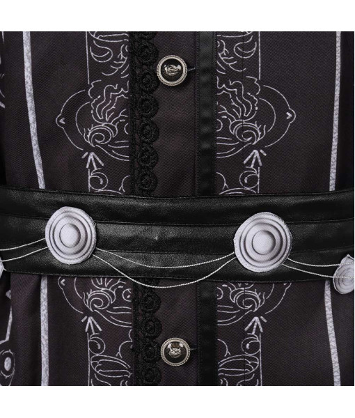 Men Medieval Fantasy Black Top Halloween Costume