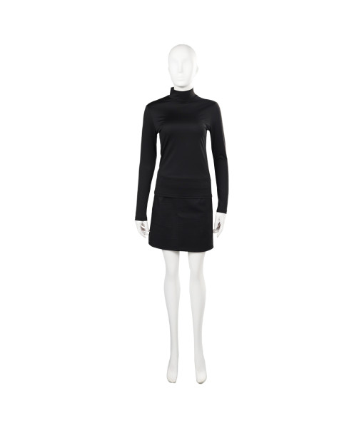 Women Yellow Plastic Coat Black Linin Sci-Fi Halloween Costume