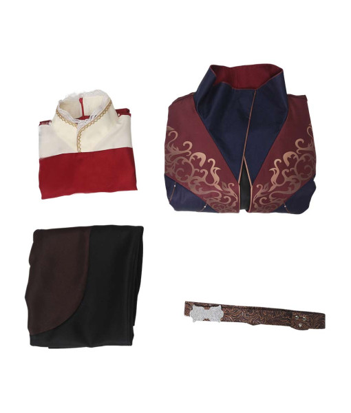 Men Medieval Fantasy Royal Printed Prince Halloween Costume
