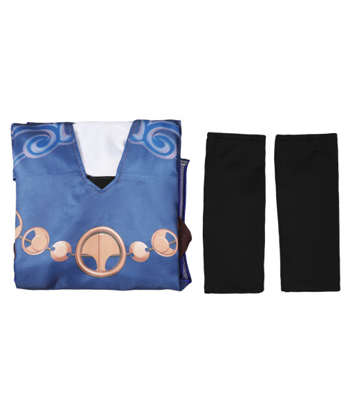 Women Medieval Fantasy Blue V Neck Long Dress Princess Wizard Halloween Costume