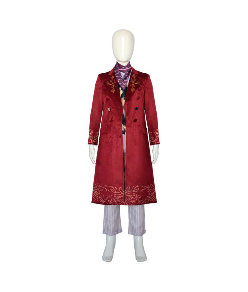 Kids Children Red Coat Outfit Halloween Costume