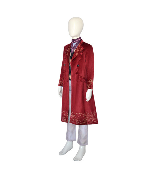 Kids Children Red Coat Outfit Halloween Costume