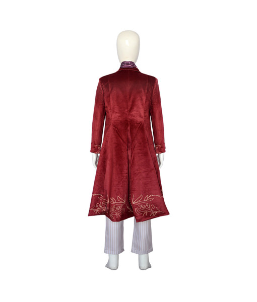 Kids Children Red Coat Outfit Halloween Costume