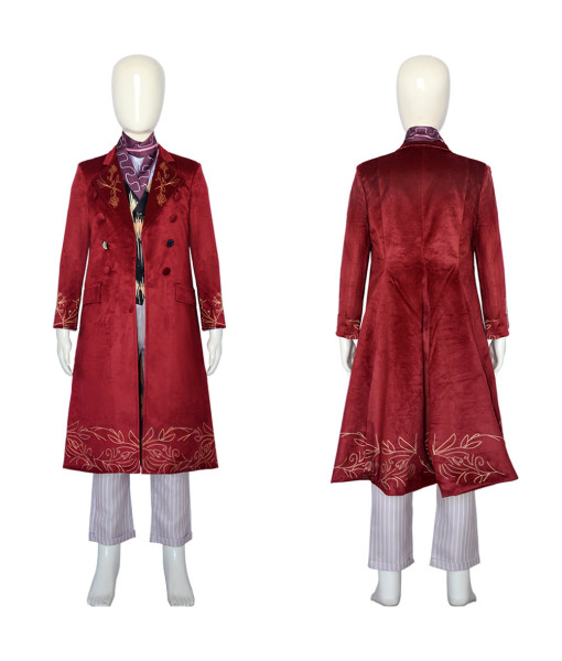 Kids Children Red Coat Outfit Halloween Costume
